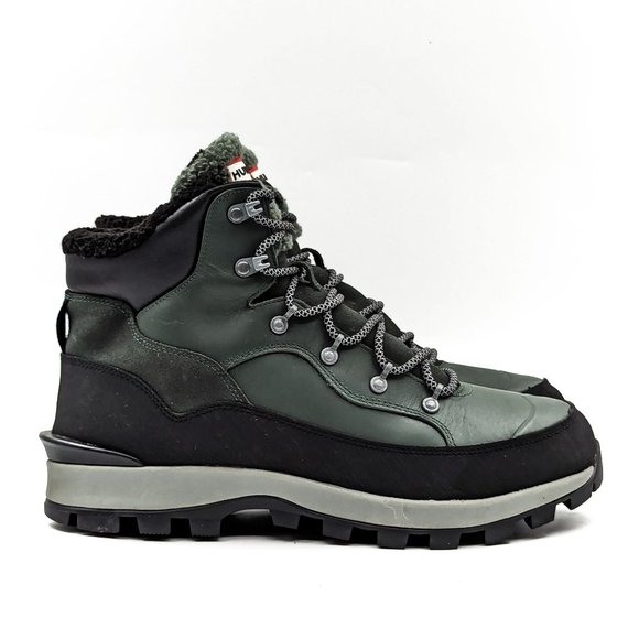 Hunter Men Explorer Leather Military Green Lace-up Combat Boots size 11 - Picture 9 of 11